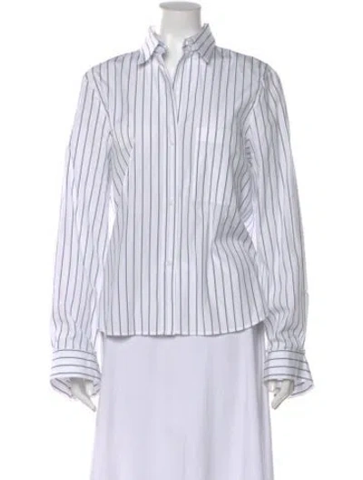 Pre-owned Twp Striped Long Sleeve Button-up Top In Multi