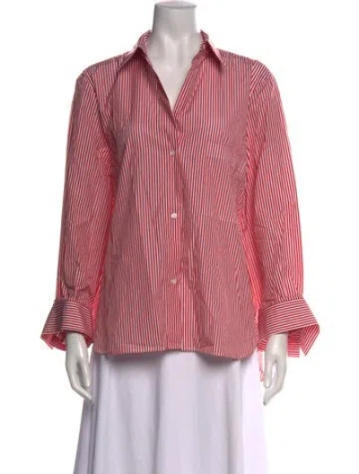 Pre-owned Twp Striped Long Sleeve Button-up Top In Multi