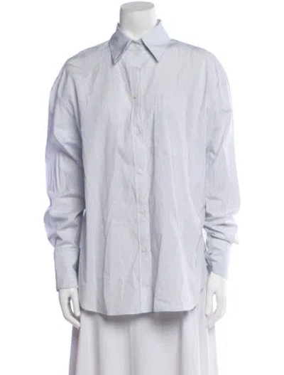 Pre-owned Twp Striped Long Sleeve Button-up Top W/ Tags In Multi