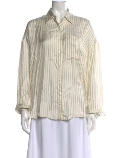 Pre-owned Twp Striped Long Sleeve Top In Neutrals