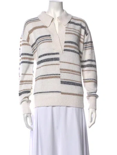 Pre-owned Twp Striped Long Sleeve Top W/ Tags In Multicolor