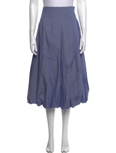 Pre-owned Twp Striped Midi Length Skirt In Blue