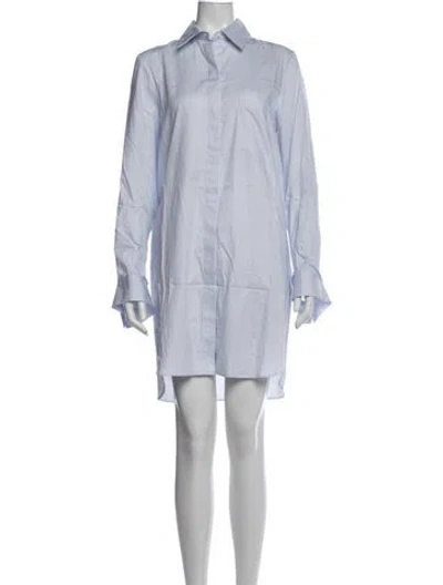 Pre-owned Twp Striped Mini Dress In White