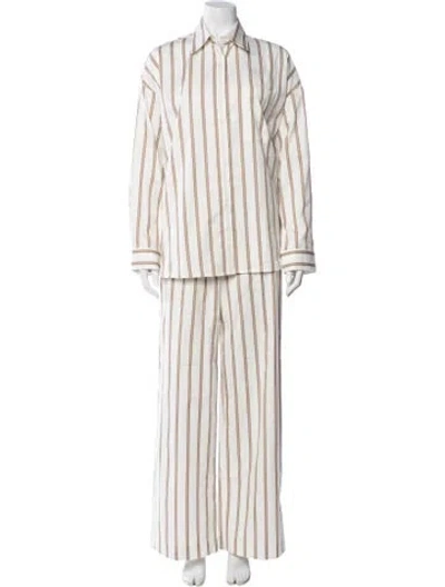 Pre-owned Twp Striped Pant Set W/ Tags In Multicolor
