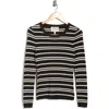 Twp Striped Second Skin Top In Black