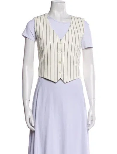 Pre-owned Twp Striped Vest In Neutral