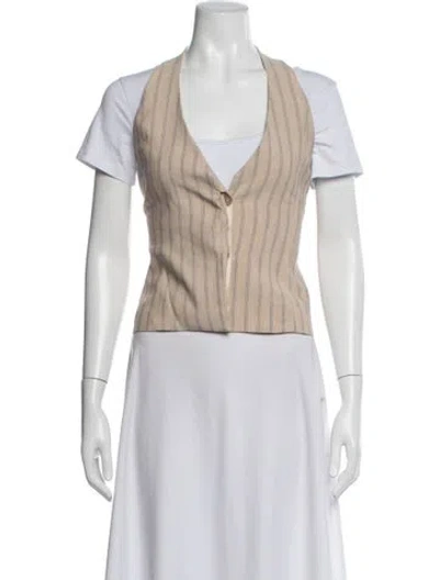 Pre-owned Twp Striped Vest W/ Tags In Neutrals
