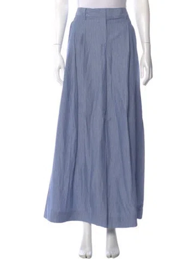 Pre-owned Twp Striped Wide Leg Pants In Blue