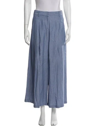 Pre-owned Twp Striped Wide Leg Pants In Multi