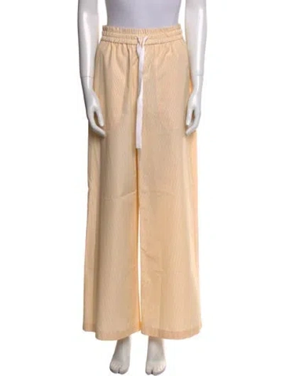 Pre-owned Twp Striped Wide Leg Pants In Neutral