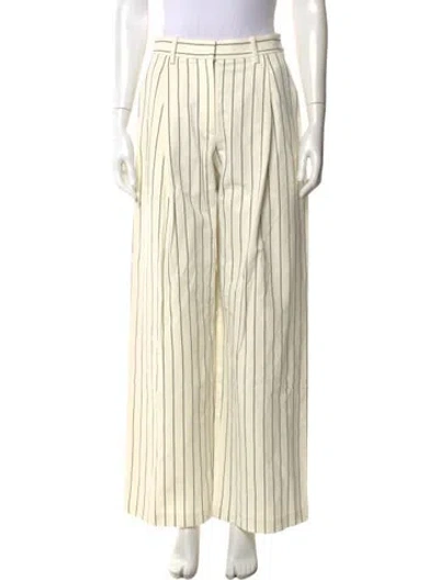 Pre-owned Twp Striped Wide Leg Pants In Neutral