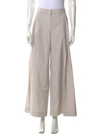Pre-owned Twp Striped Wide Leg Pants In Neutral