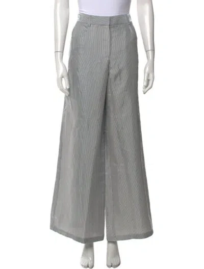 Pre-owned Twp Striped Wide Leg Pants W/ Tags In Grey