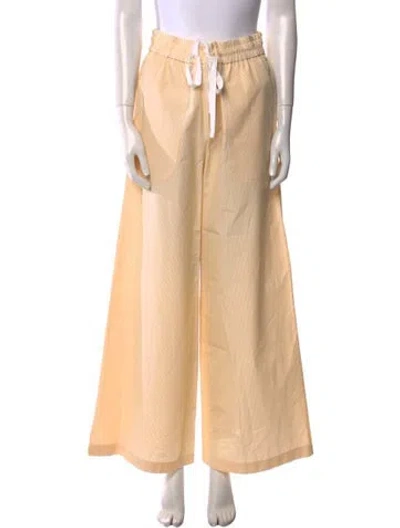 Pre-owned Twp Striped Wide Leg Pants W/ Tags In Neutral