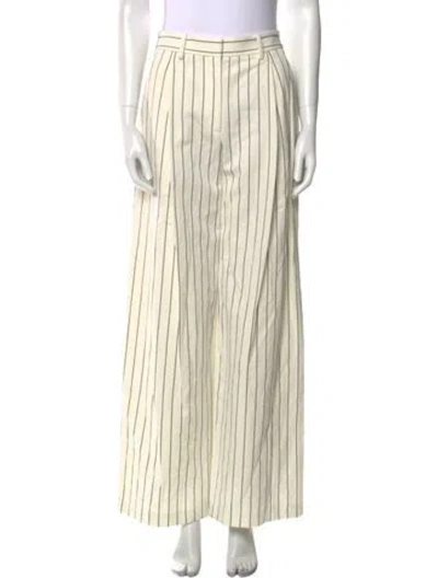 Pre-owned Twp Striped Wide Leg Pants W/ Tags In Neutral