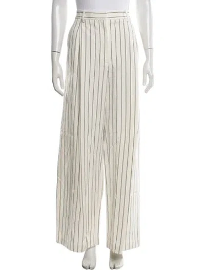 Pre-owned Twp Striped Wide Leg Pants W/ Tags In Neutral