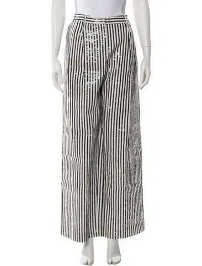 Pre-owned Twp Striped Wide Leg Pants W/ Tags In White
