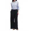 Twp Suede Eva Pants With Tux Stripe In Midnight In Black