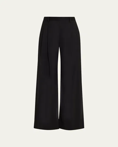Twp Sulli Pants With Tux Stripes In Stretch Wool Suiting In Black