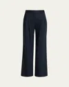 Twp Sulli Pinstripe Pleated Wide-leg Pants In Blue