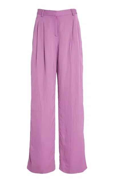 Twp Sulli Pleated Straight-leg Trousers In Purple