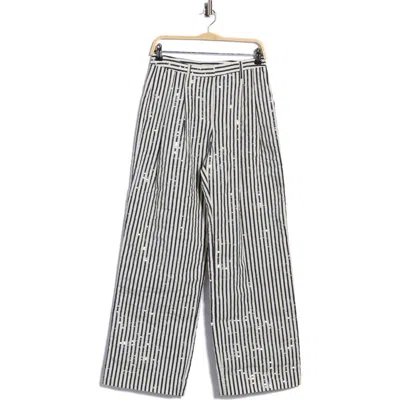 Twp Sulli Sequin Striped Wide Leg Trousers In Multi