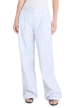 Twp Sulli Ticking Stripe Cotton Pants In White