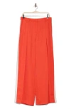 Twp Sullivan Wide Leg Pants In Cherry Tomato/bone