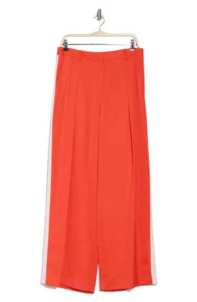 Twp Sullivan Wide Leg Pants In Cherry Tomato/bone