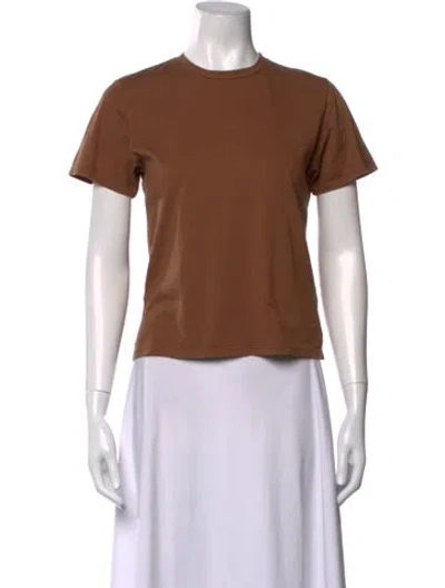 Pre-owned Twp Supima Cotton Crew Neck T-shirt W/ Tags In Brown
