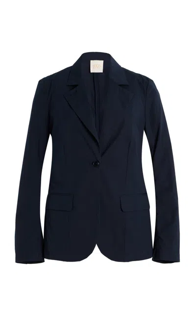 Twp Supper Jacket Cotton-wool Blazer In Navy