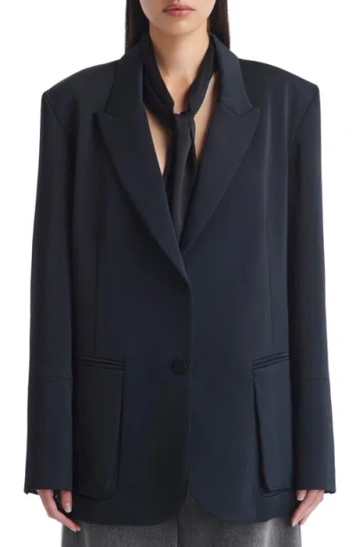 Twp Sweet Pea Tie Neck Blazer In Black