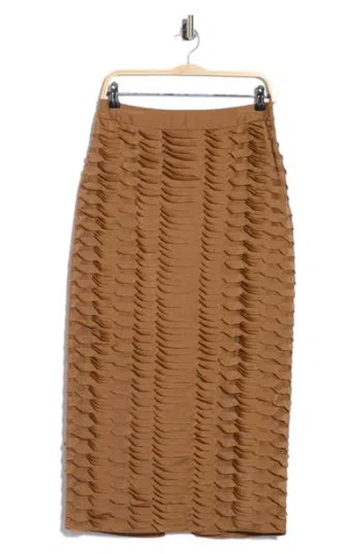 Twp Sylkie Cotton & Silk Skirt In Brown