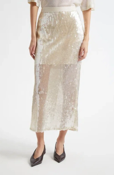 TWP TWP SYLKIE SEQUIN SEMISHEER SILK SKIRT
