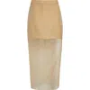Twp Sylkie Silk Maxi Skirt In British Khaki