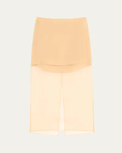 Twp Sylkie Silk Organza Midi Skirt