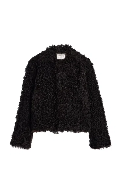 Twp Sylvia Oversized Shaerling Jacket In Black