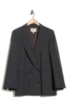 Twp Tabitha Double Breasted Wool Blend Blazer In Gray
