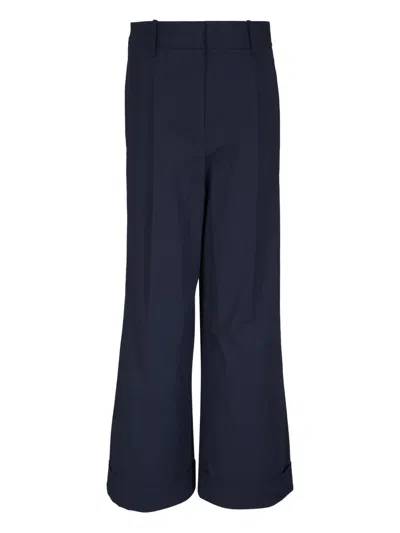 Twp Tailored Cotton-blend Trousers In Blue