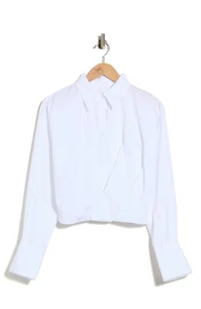 Twp Taken Cotton Shirt In White