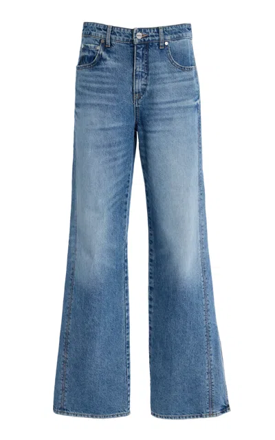 Twp Tangled Up In Blue Rigid Mid-rise Slim-leg Jeans In Blue