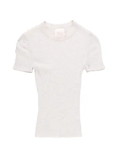 Twp Tease Tee Ribbed-knit T-shirt In Neutral