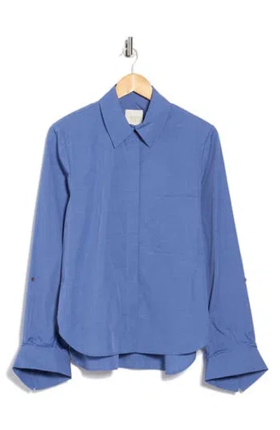 Twp The Boyfriend Cotton Button Front Shirt