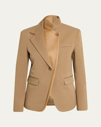Twp The Double Take Blazer In Trench Chino Twill In Brown