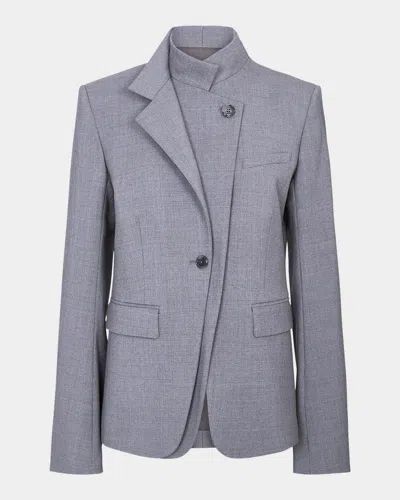 Twp The Double Take Stretch Wool Blazer In Medium Heather Grey