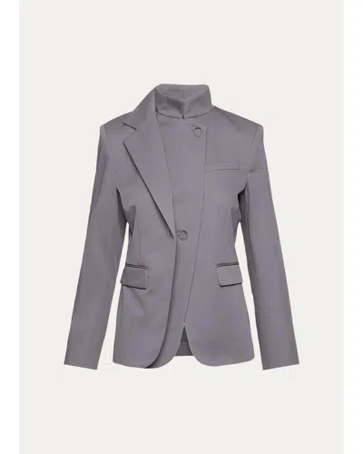 Twp The Double Take Stretch Wool Blazer In Medium Heather Grey