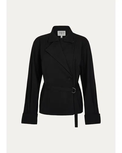 Twp The Last Chapter Belted Coton Jacket In Smoke