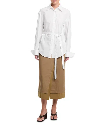 Twp The Night We Met Cotton Belted Shirt In White