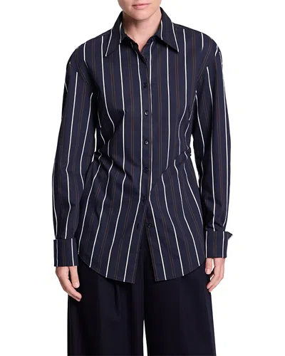 Twp The Night We Met Cotton Collared Shirt In Blue