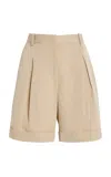 Twp Thompson Mid-rise Shorts In Khaki